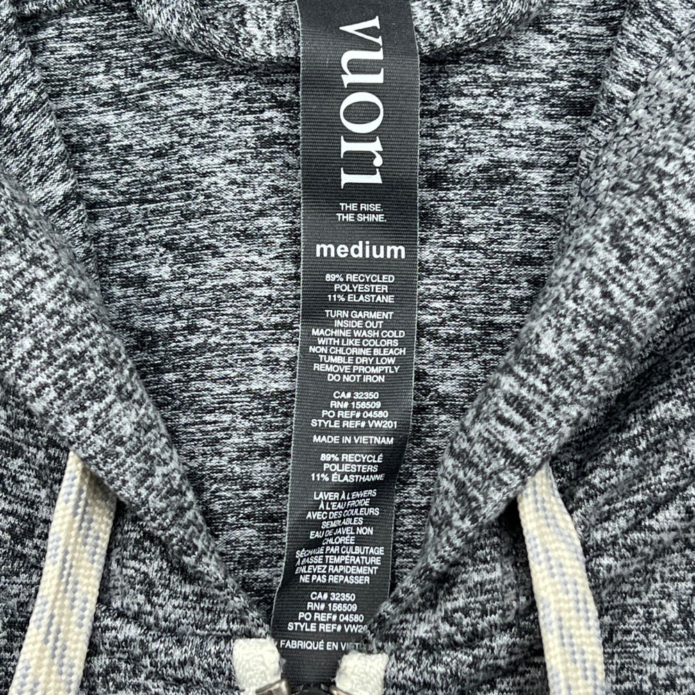 Vuori Halo Performance Hoodie Womens Medium Gray Dreamknit Full Zip Jacket VW201 - Picture 3 of 10